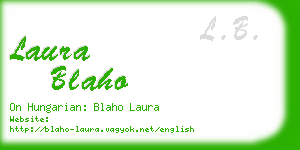 laura blaho business card
